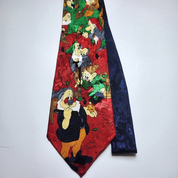 Seven Dwarfs Men's Necktie Novelty Colourful 3 3/4" Wide 56" Long - Picture 1 of 4